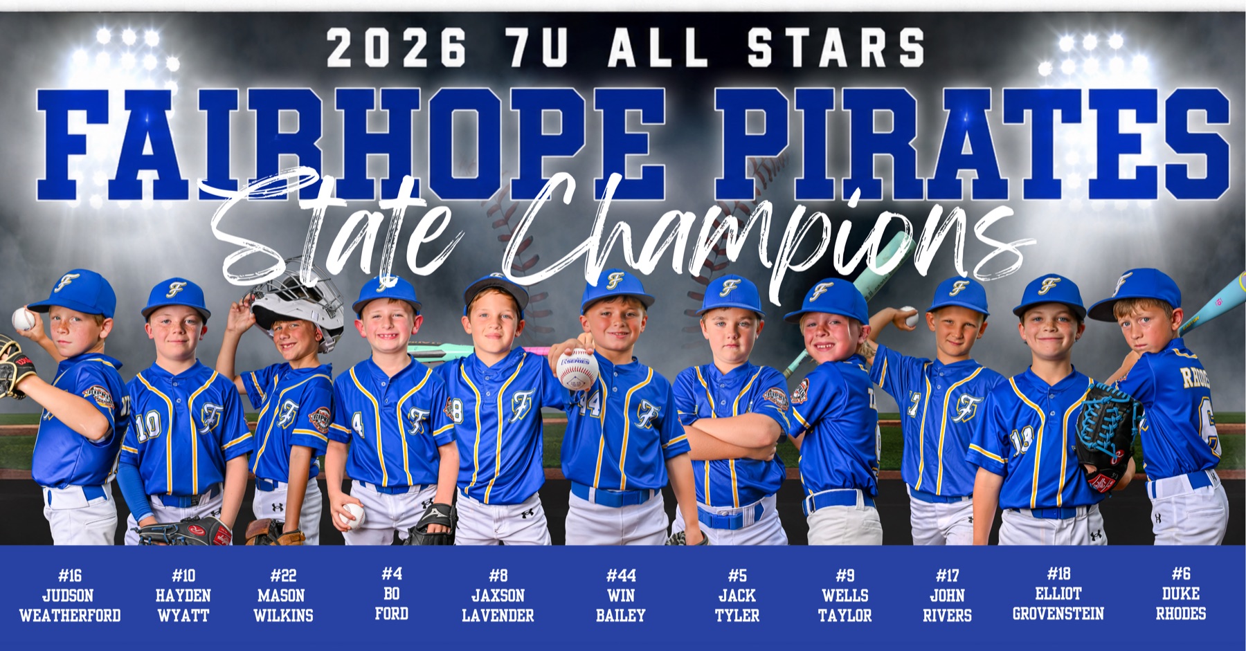 2026 7U All Stars Fairhope Pirates — State Champions